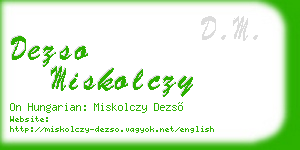 dezso miskolczy business card